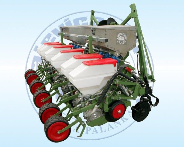 Pneumatic precision seed drill, 6 rows, silumin seeding unit